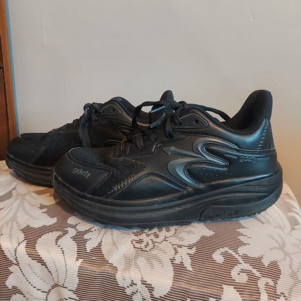 Gravity Defyer G-Defy Ion Womens 7 Black Walking Shoes TB9037FBL-W VersoShock